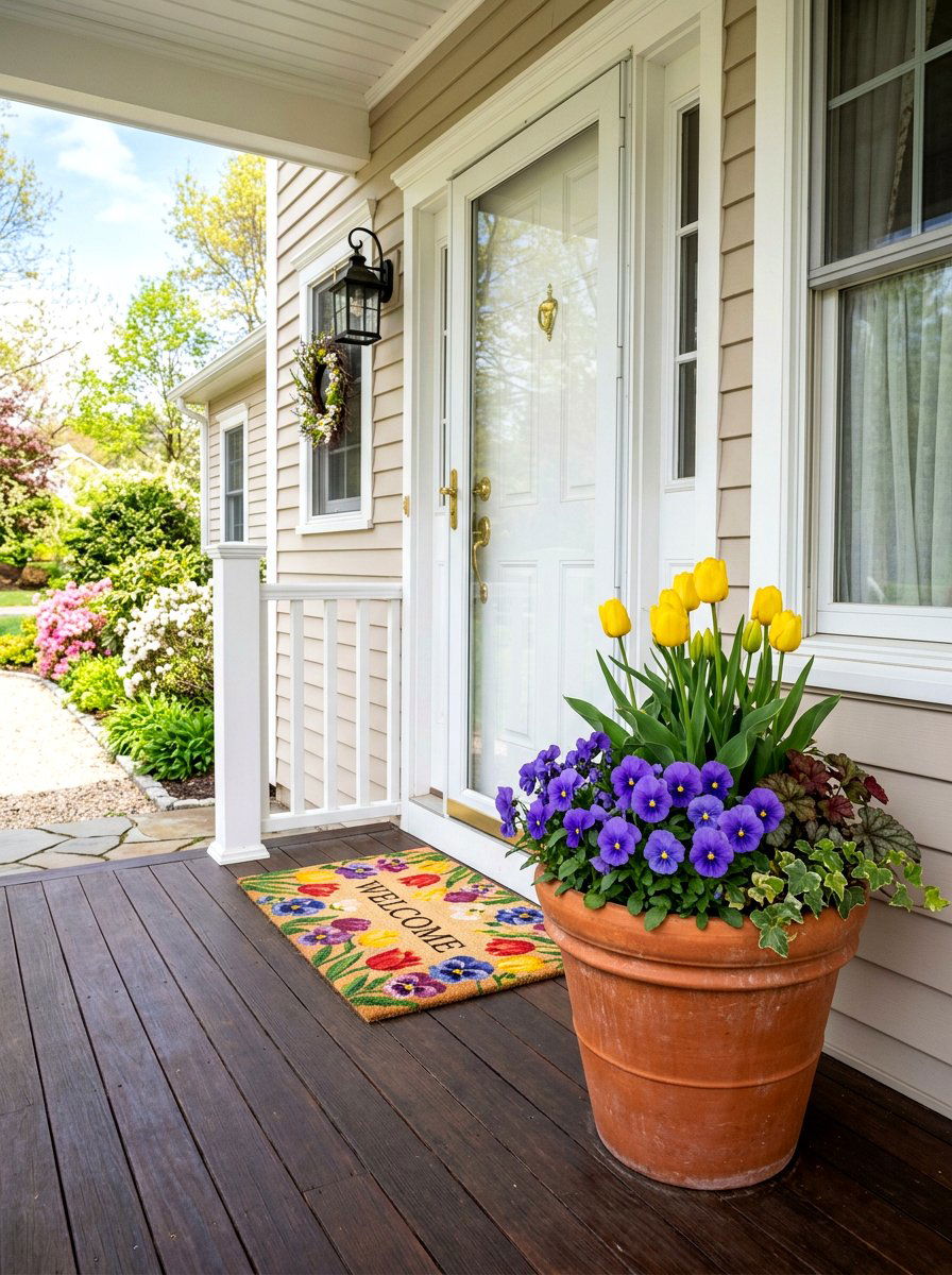 Spring Porch Planter - 25 Spring Mother's Day Decor Ideas
