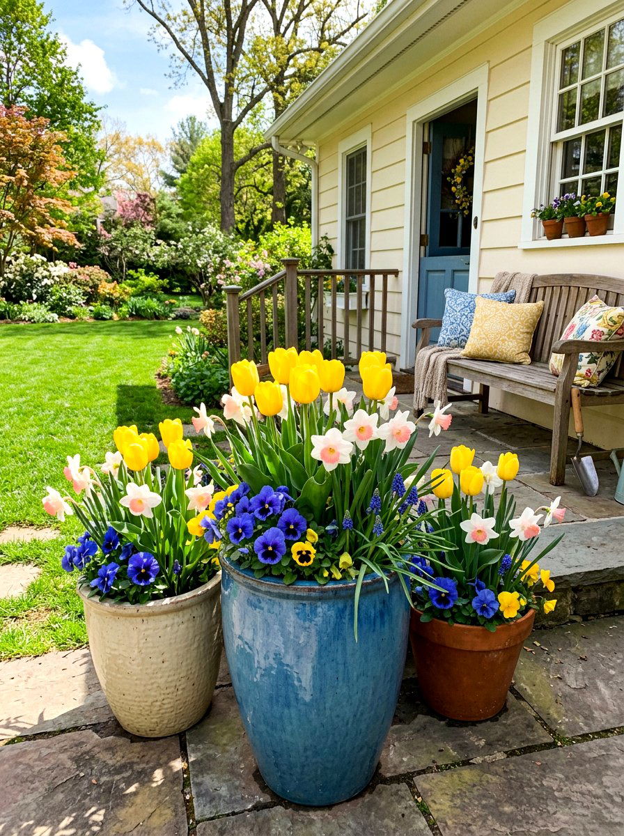 Spring Porch Planter - 25 Back Porch Spring Decor Ideas