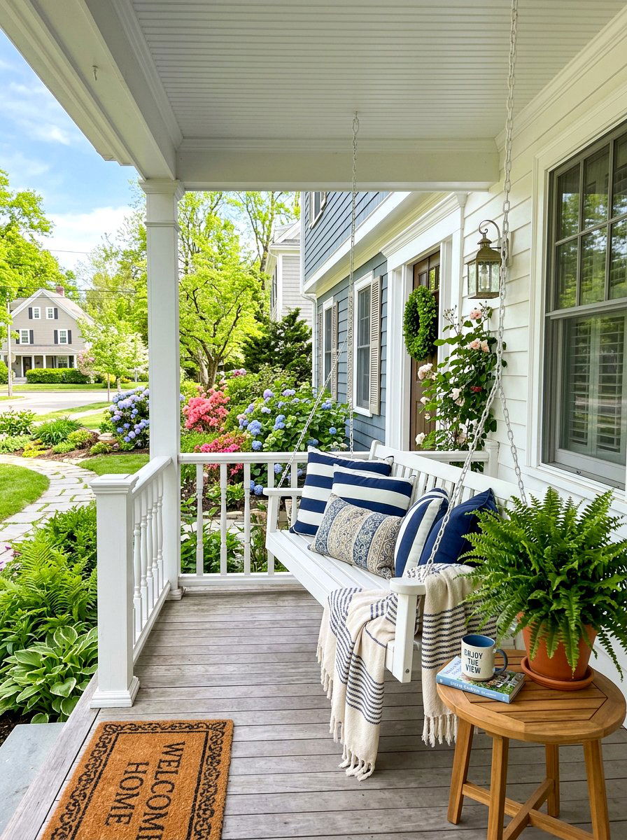 Spring Porch Seating - 25 Spring Display Ideas