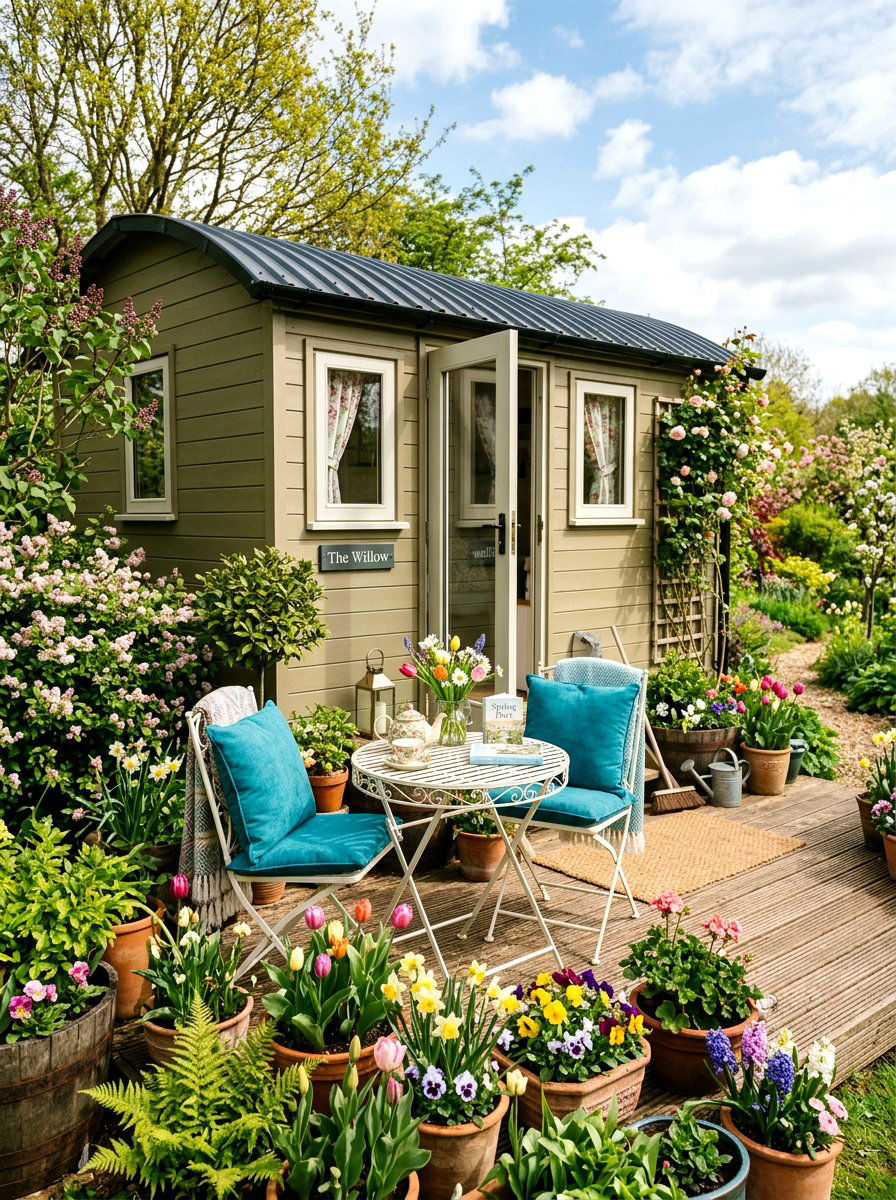 Spring Porch Seating - 25 Spring Tiny Home Decor Ideas