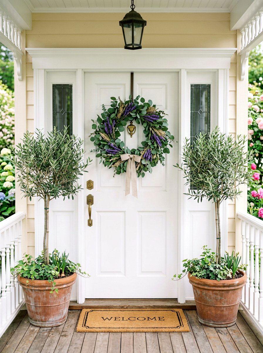Spring Porch Wreath - 25 Back Porch Spring Decor Ideas