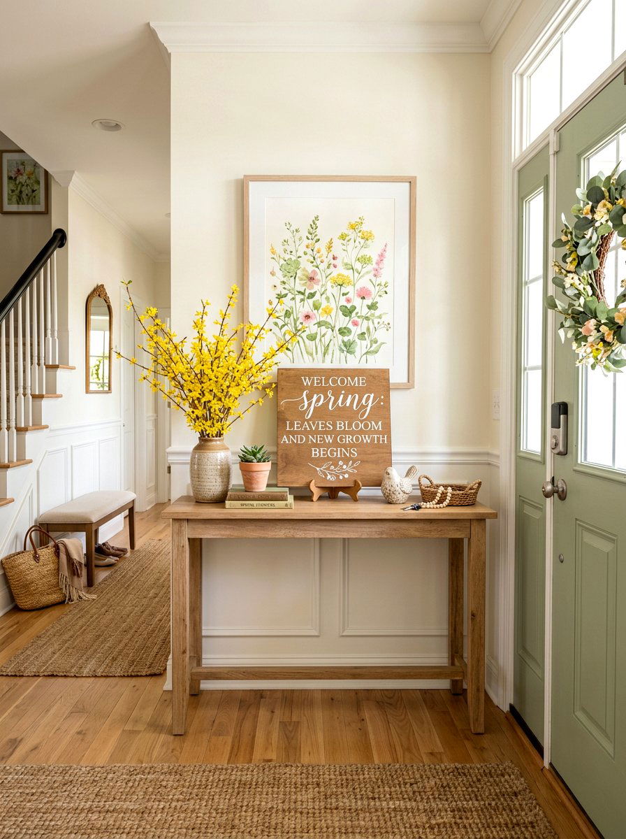 Spring Quote Sign - 25 Spring DIY Wall Art Ideas