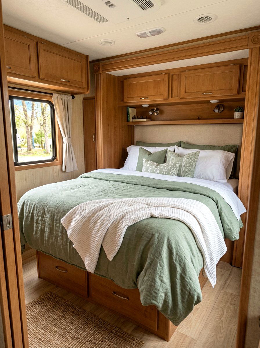 Spring RV Bedding - 25 Spring RV Decor Ideas