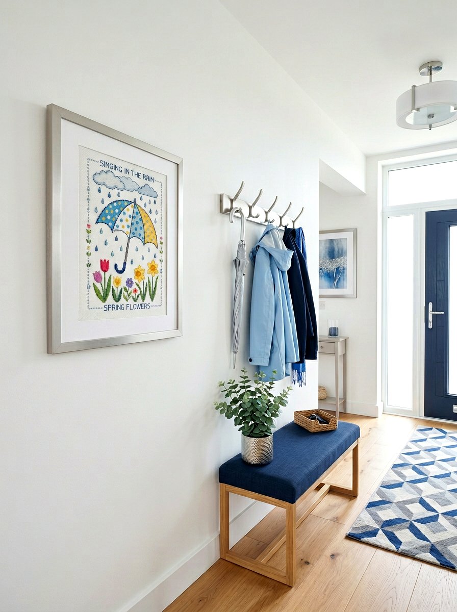 Spring Rain Umbrella Cross Stitch - 25 Spring Cross Stitch Pattern Ideas