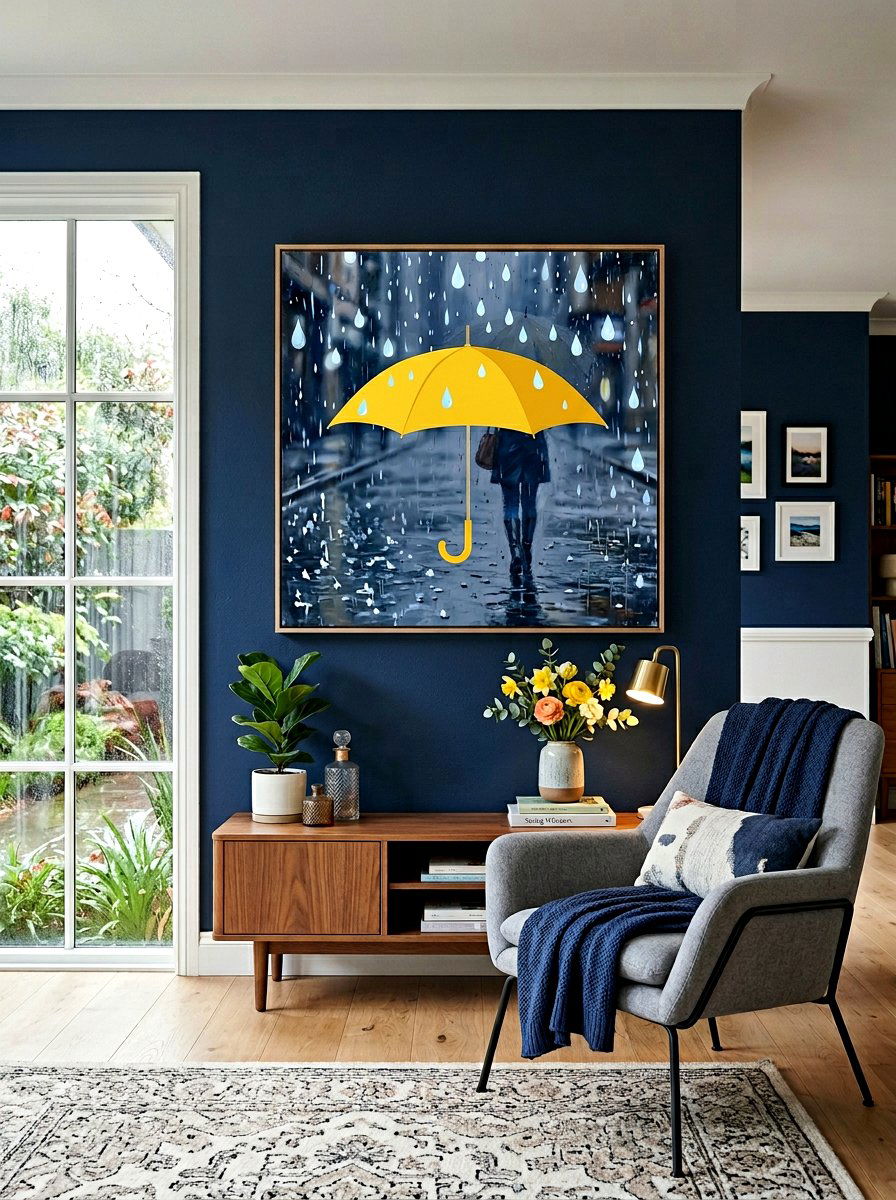 Spring Rain Wall Decor - 25 Spring Canvas Art Ideas