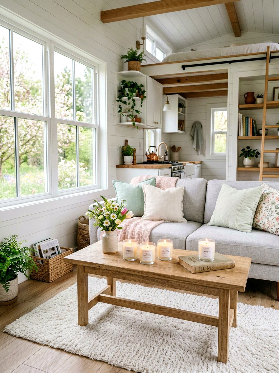 Spring Scented Candles - 25 Spring Tiny Home Decor Ideas