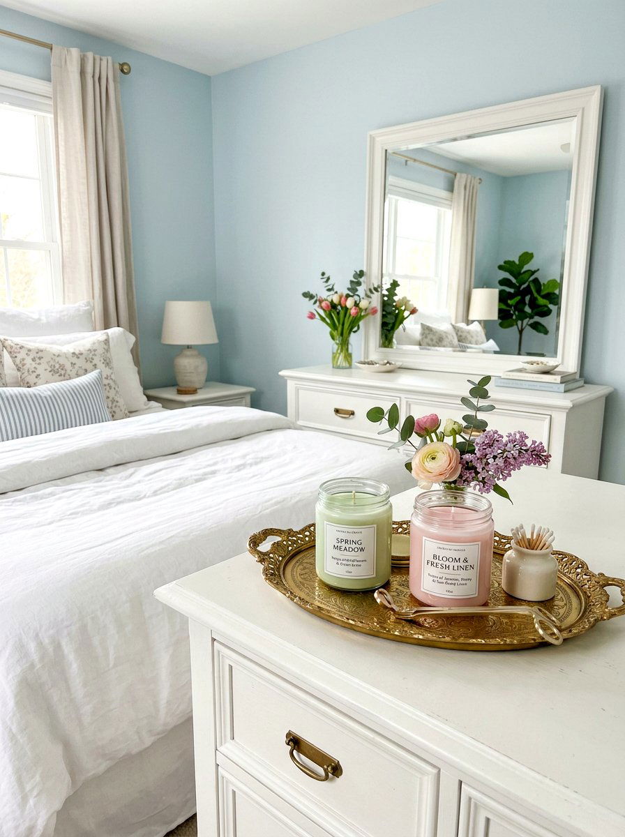 Spring Scented Candles - 25 Spring Airbnb Decor Ideas