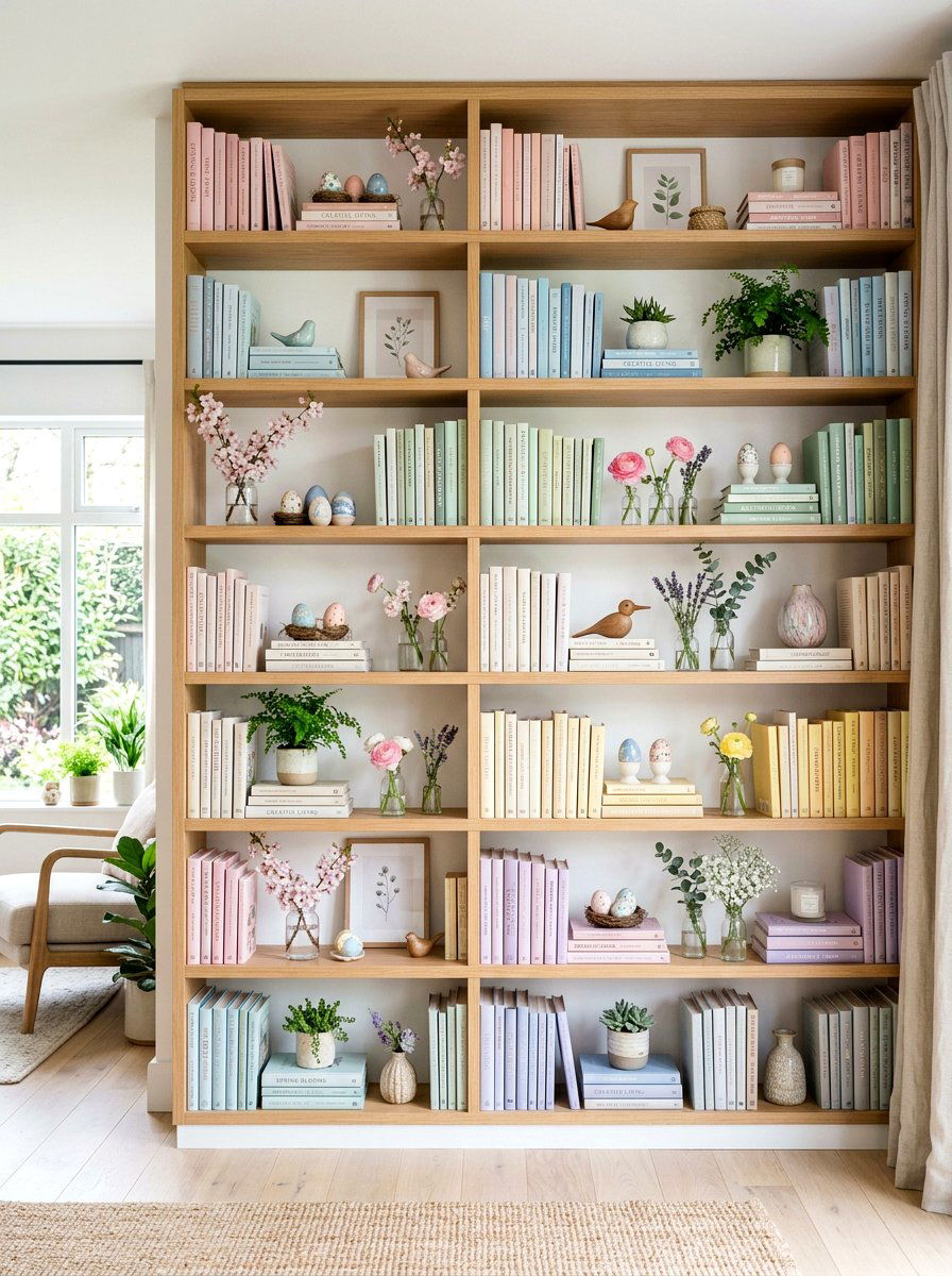 Spring Shelf Styling Accents - 25 Spring Dollar Store Decor Ideas