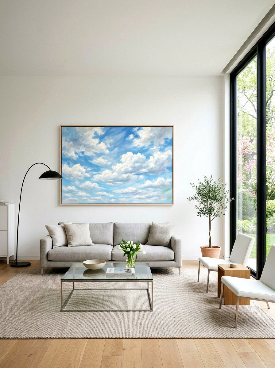 Spring Sky Canvas Painting - 25 Spring Canvas Art Ideas
