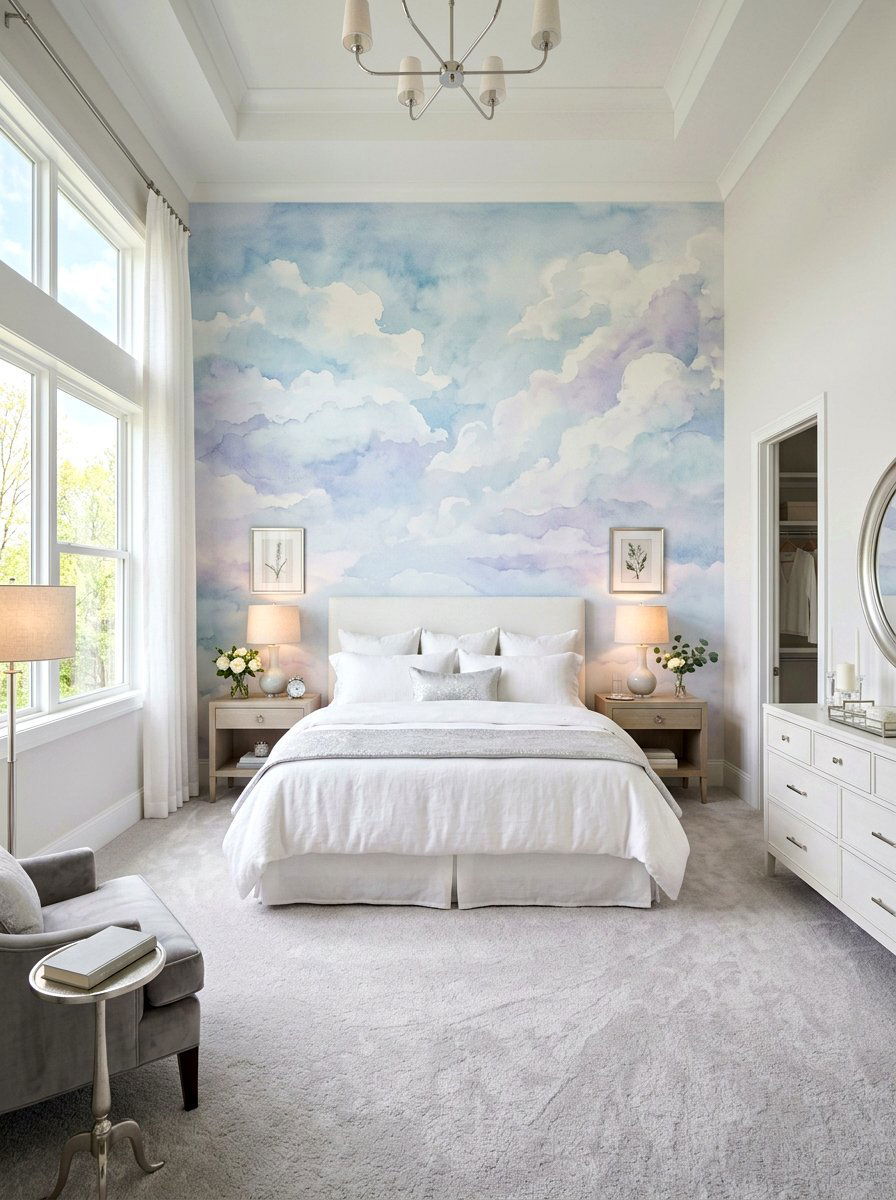 Spring Sky Clouds - 25 Spring Watercolor Art Ideas