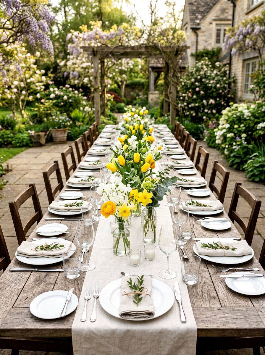 Spring Table Decor - 25 Backyard Patio Spring Decor Ideas