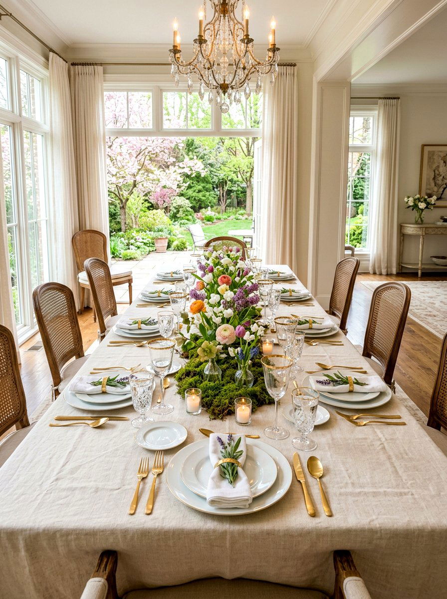 Spring Table Setting - 25 Spring Airbnb Decor Ideas