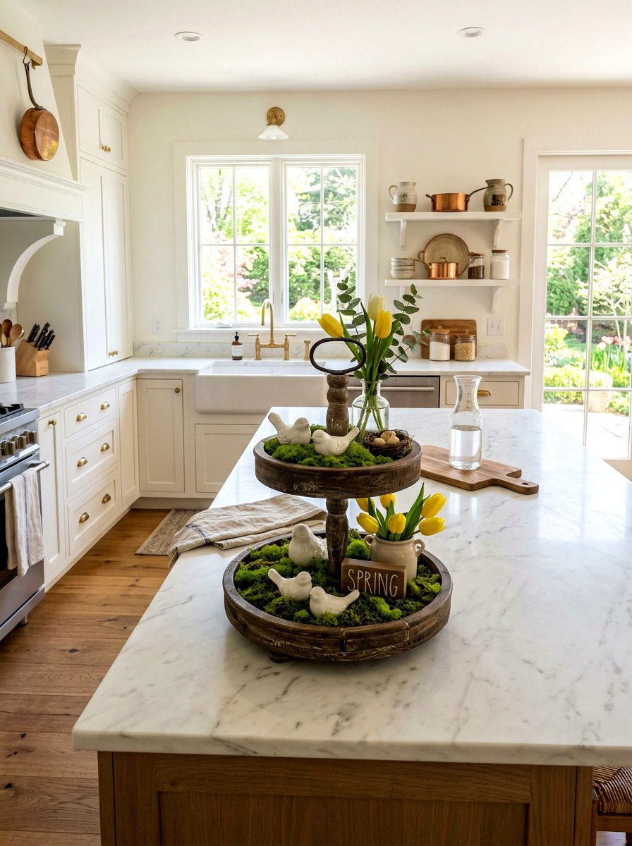 Spring Tiered Tray Decor - 25 Spring Decorative Tray Ideas