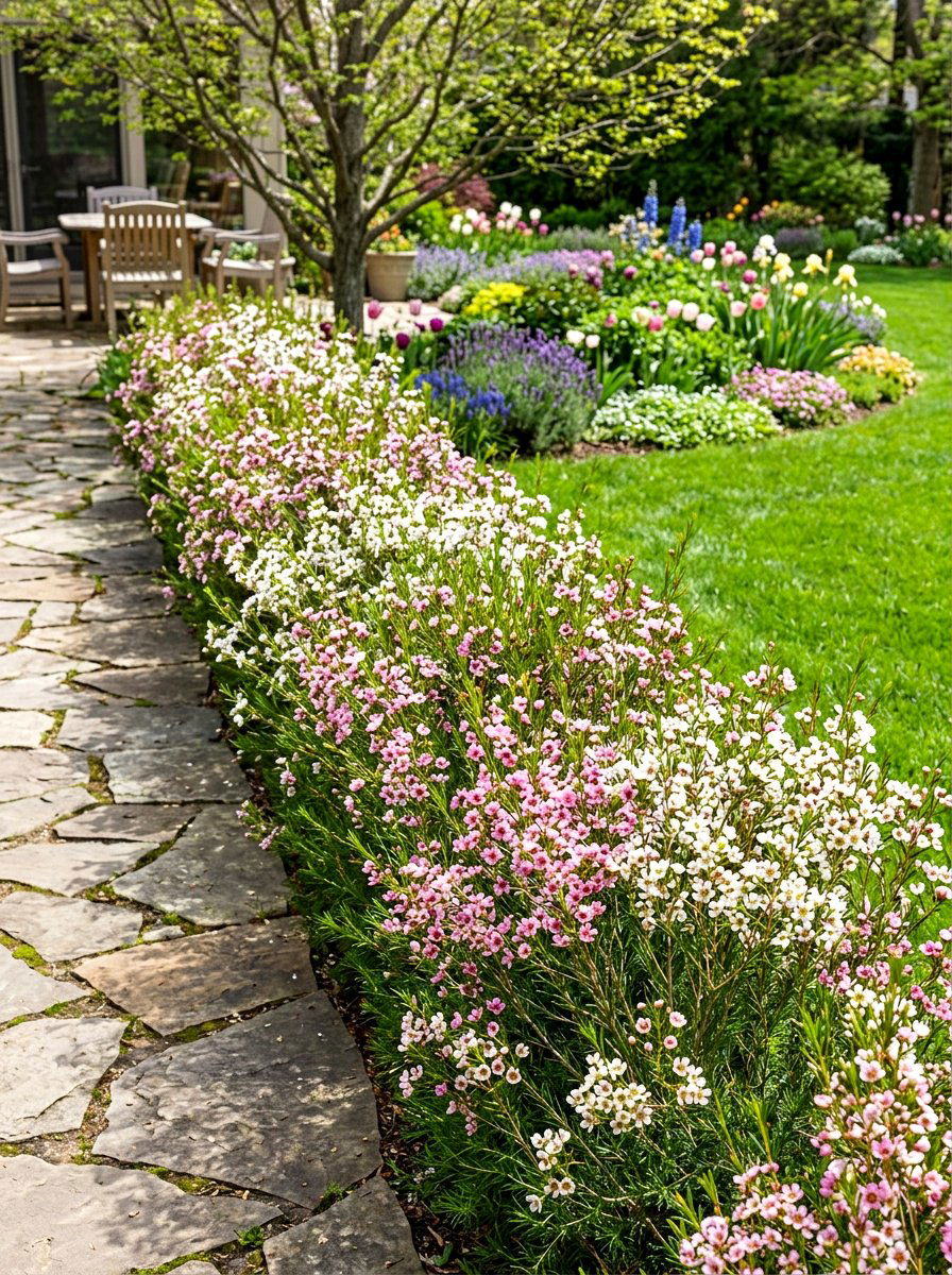 Spring Wax Flower Garden Border - 25 Spring Wax Flower Ideas