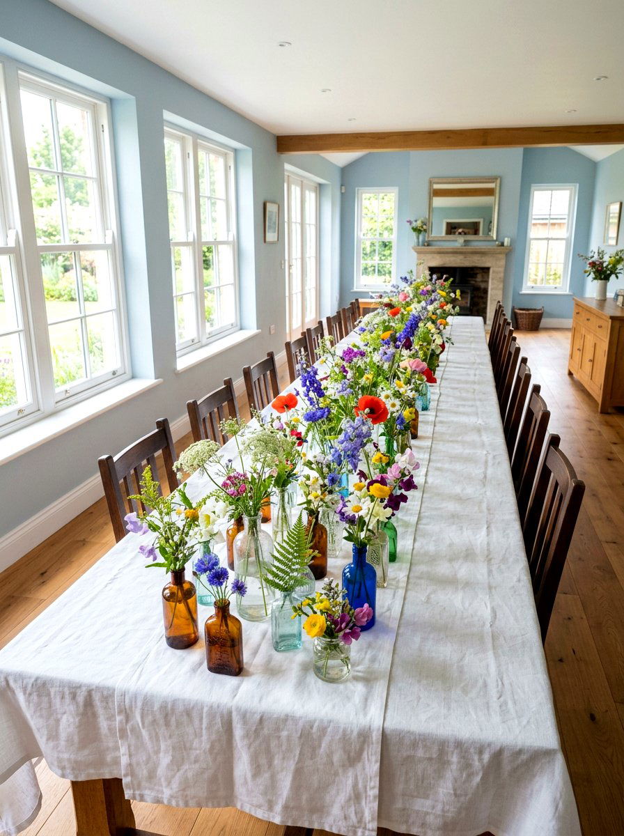 Spring Wildflower Centerpiece - 25 Spring Gender Reveal Decor Ideas