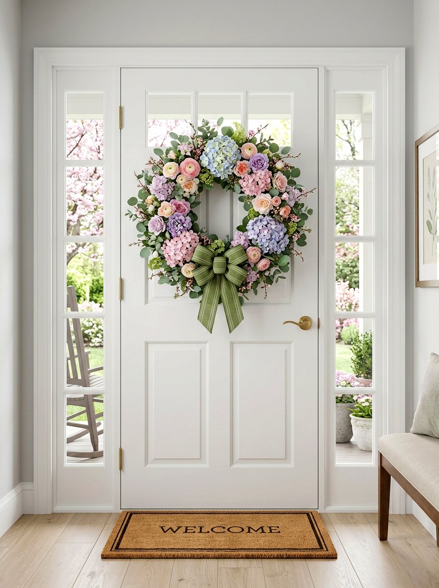 Spring Wreath - 25 Spring DIY Home Decor Ideas