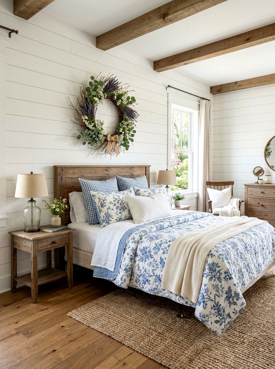 Spring Wreath For Wall - 25 Spring Bedroom Decor Ideas