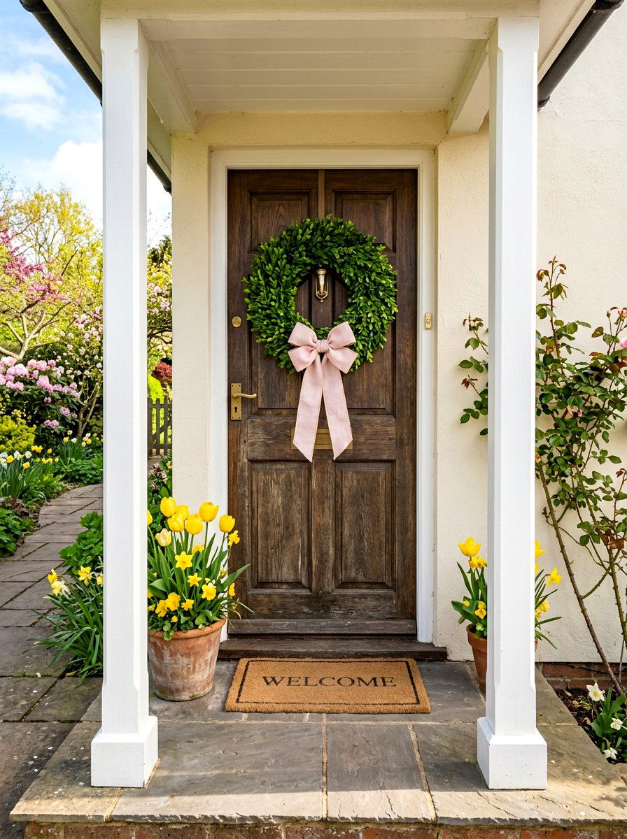 Spring Wreath Ribbon - 25 Spring Ribbon Decor Ideas