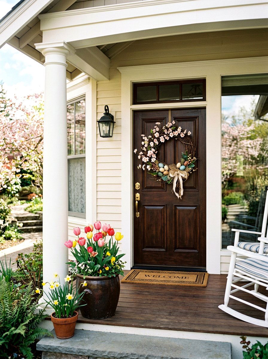 Spring Wreath With Eggs - 25 Spring Speckled Egg Ideas