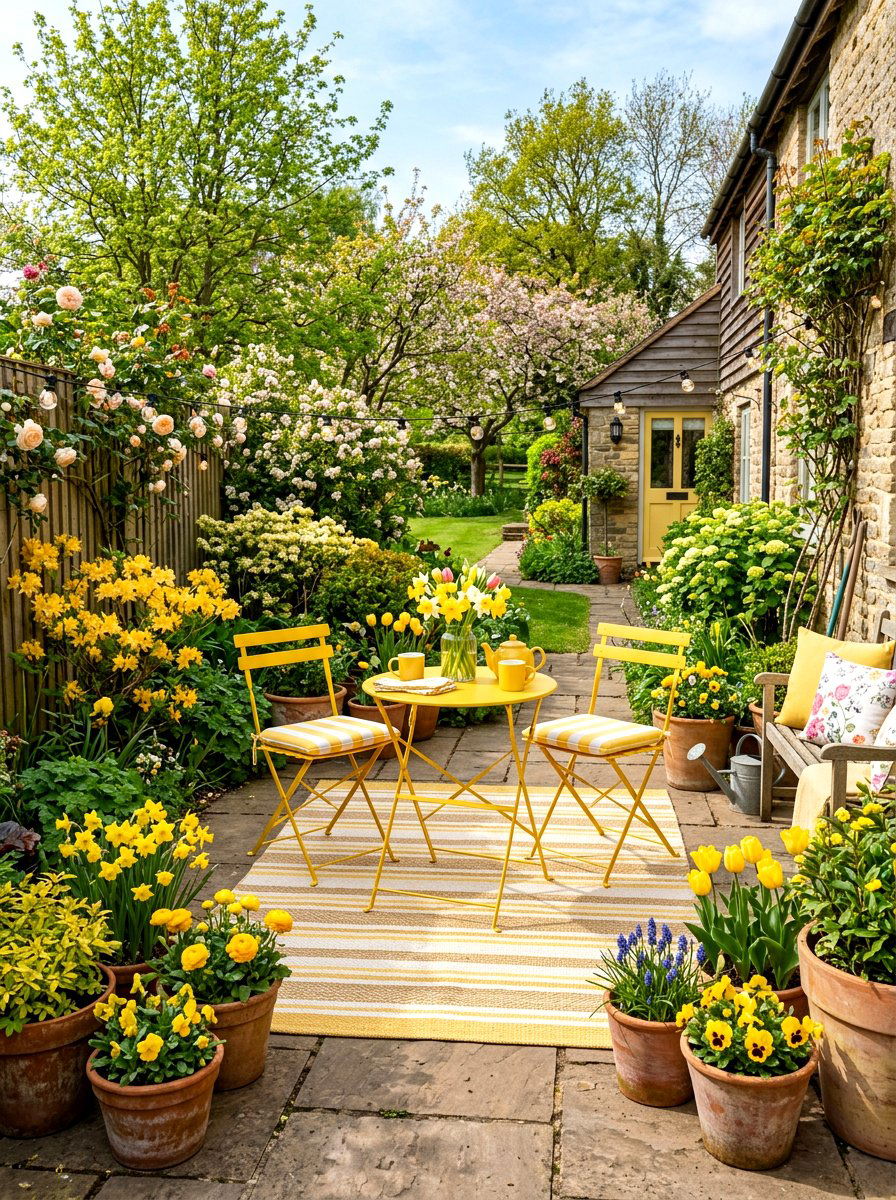 Spring Yellow Outdoor Patio - 25 Spring Butter Yellow Decor Ideas