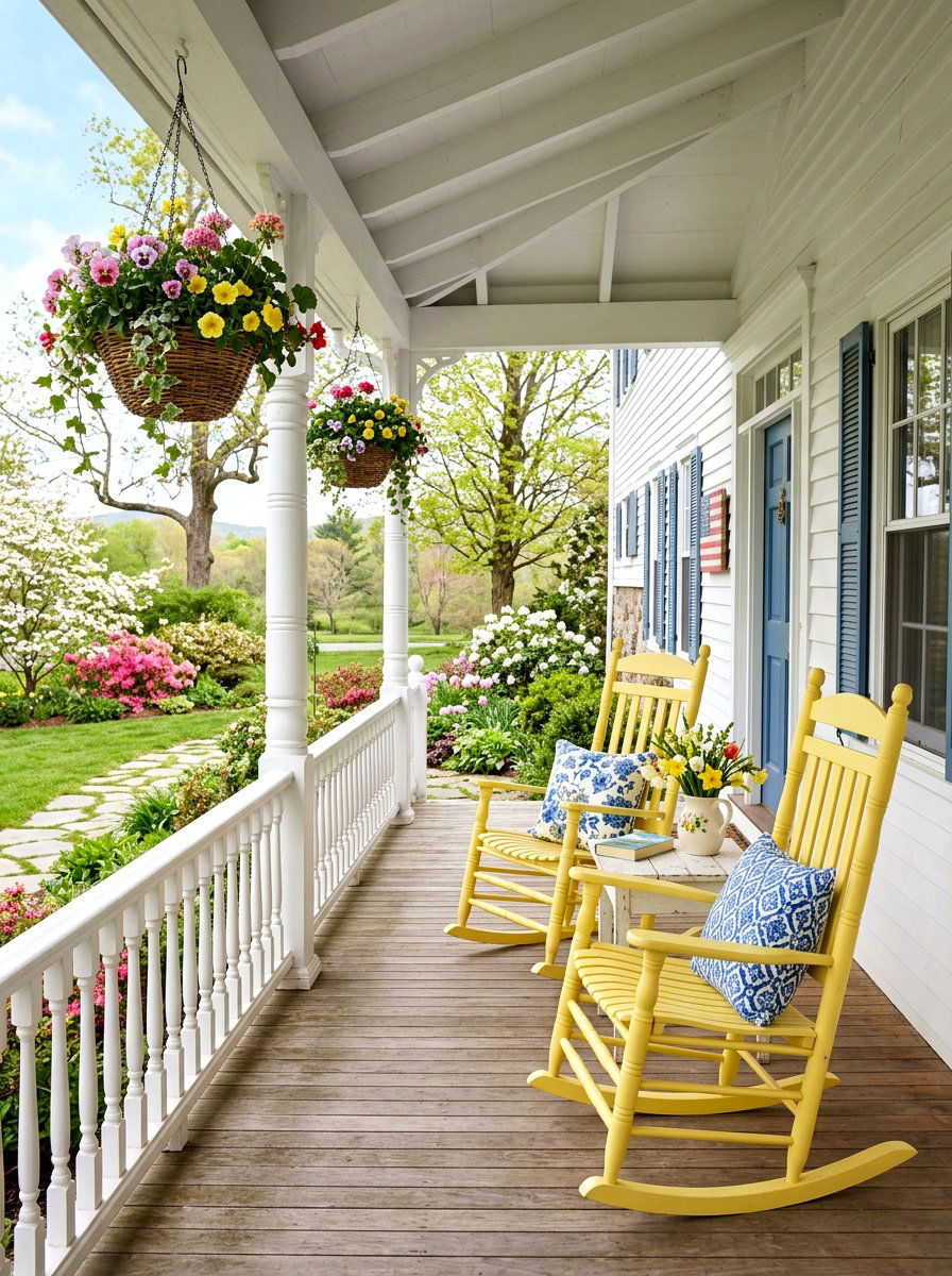Spring Yellow Porch Furniture - 25 Spring Butter Yellow Decor Ideas