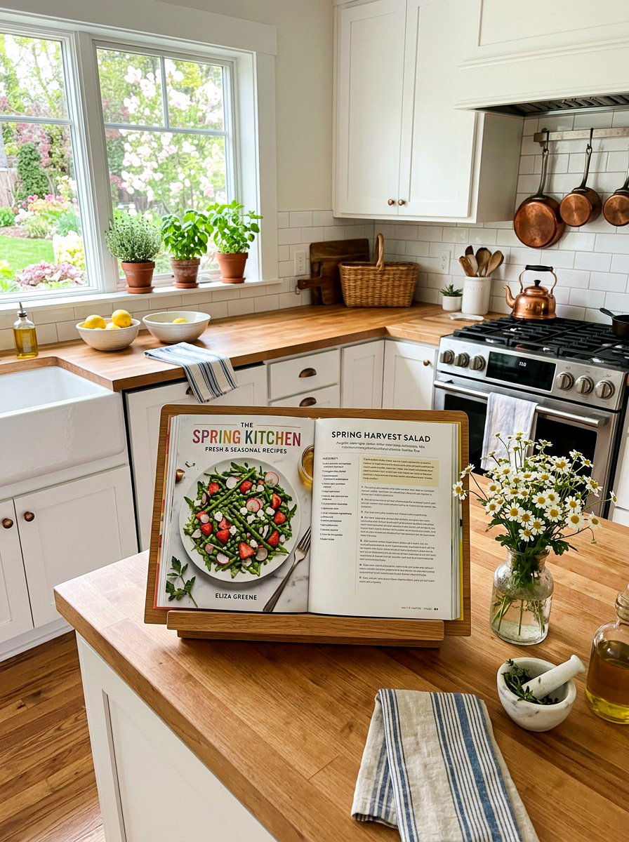Spring cookbook kitchen - 25 Spring Kitchen Counter Decor Ideas