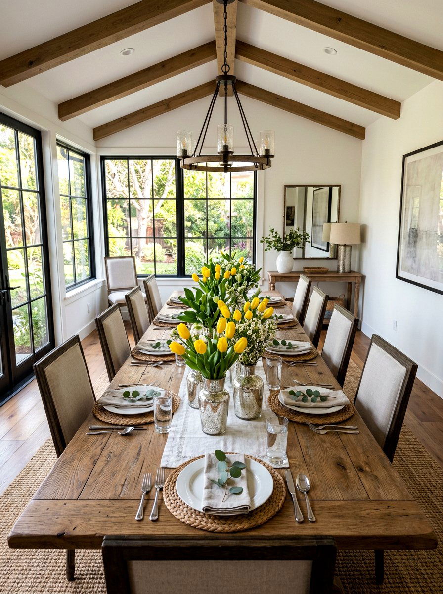 Spring dining table mercury glass centerpiece - 25 Spring Mercury Glass Decor Ideas