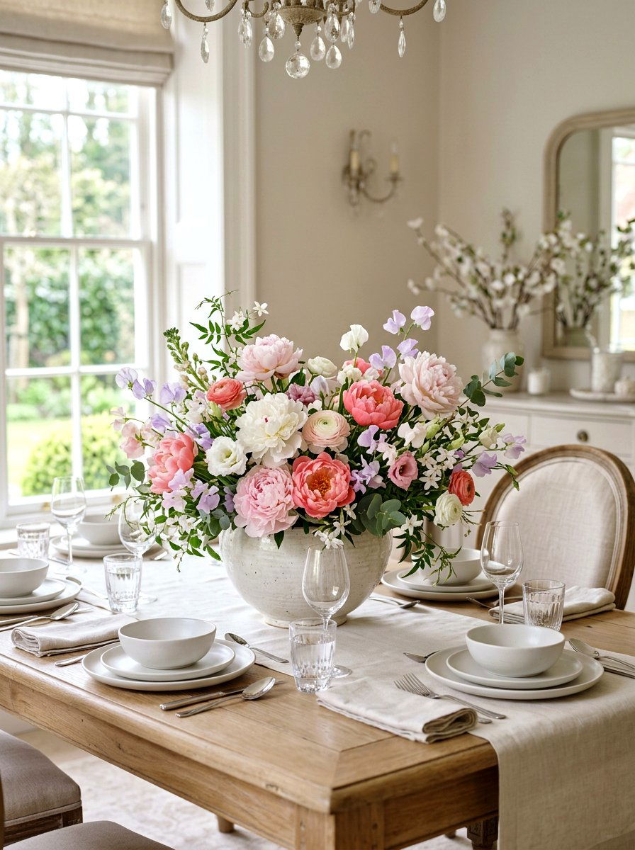 Spring floral centerpiece - 25 Spring Cocktail Party Decor Ideas