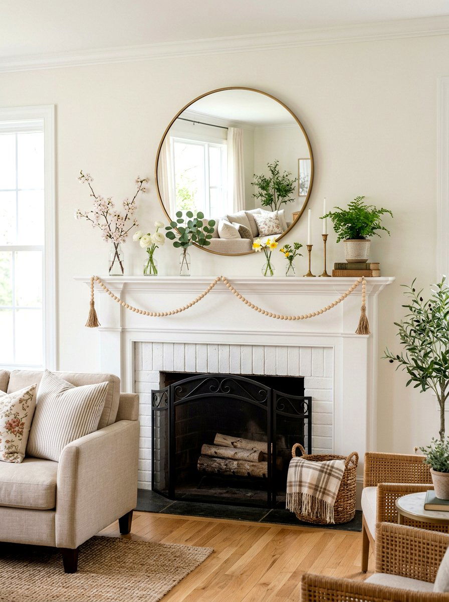 Spring mantle decor - 25 Spring Budget Decor Ideas