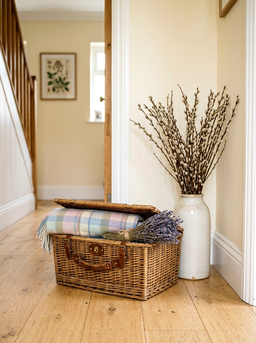 Spring picnic basket floor decor - 25 Spring Basket Decor Ideas