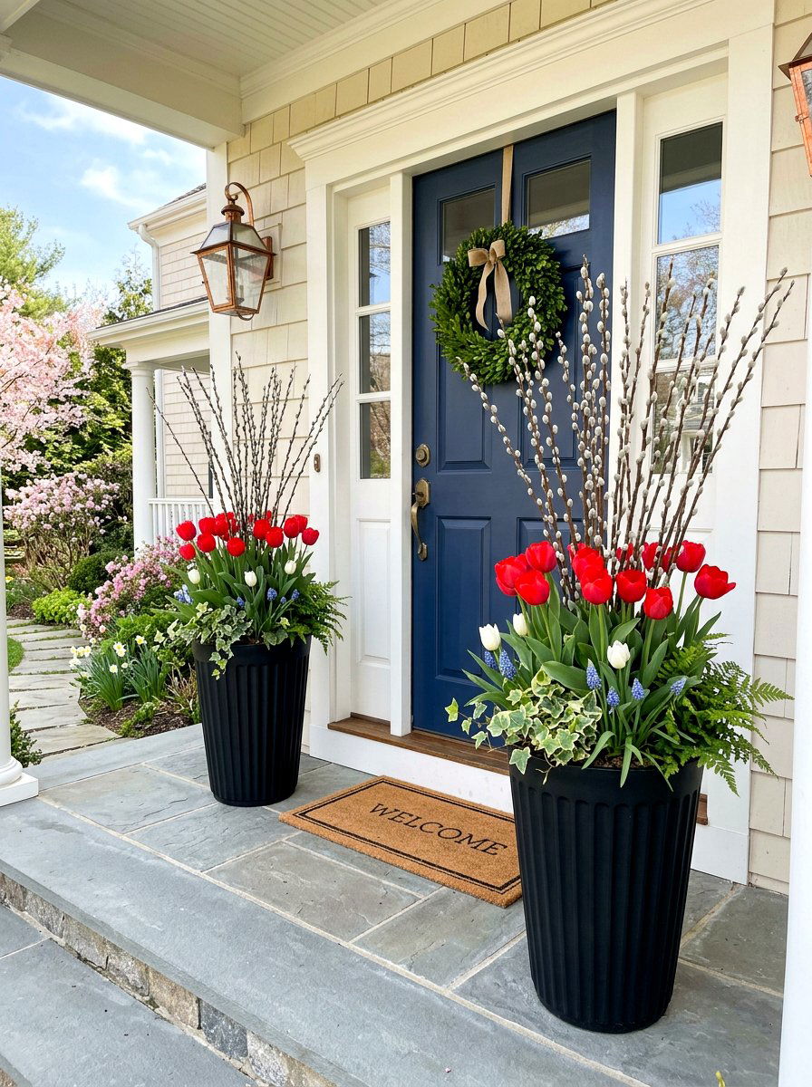 Spring porch flower pot - 25 Spring Garden Pot Ideas