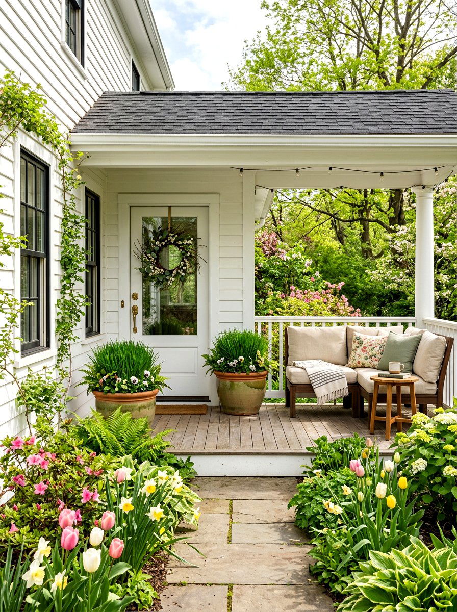 Spring porch grass display - 25 Spring Wheat Grass Decor Ideas