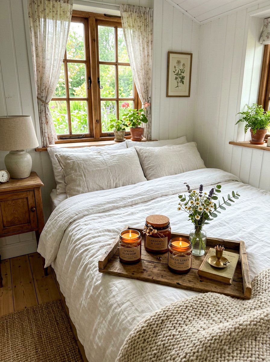 Spring scented candles - 25 Spring Decorating Tips for Small Spaces