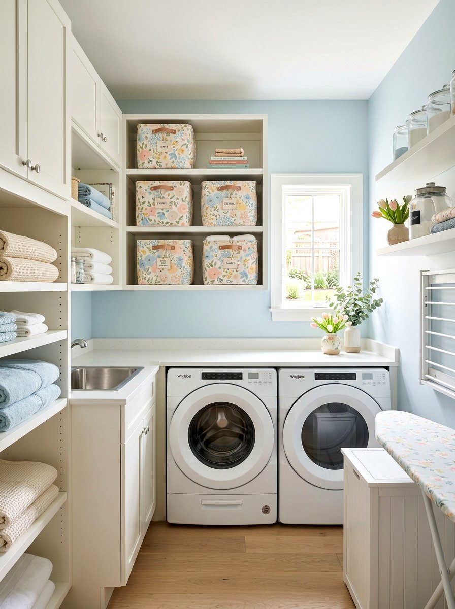 Spring storage bins - 25 Spring Decoupage Ideas