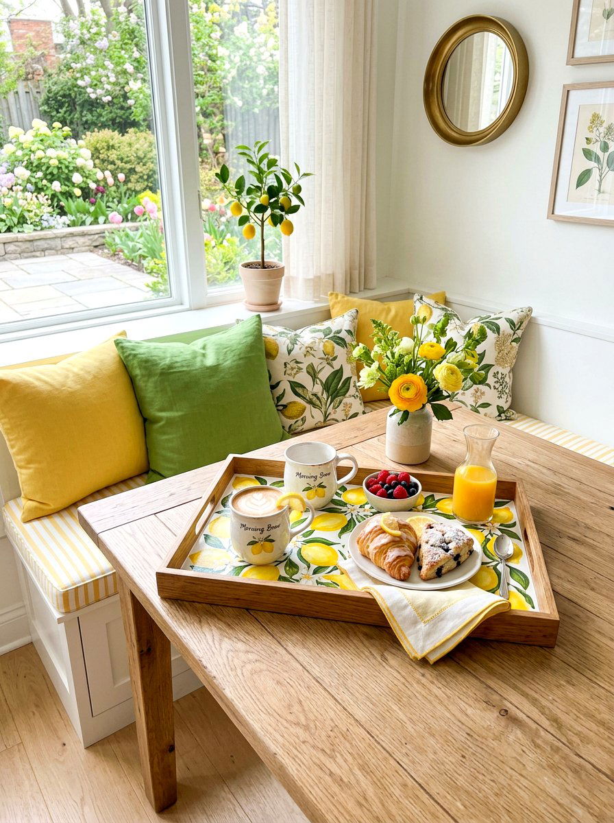 Spring tray decor - 25 Spring Decoupage Ideas