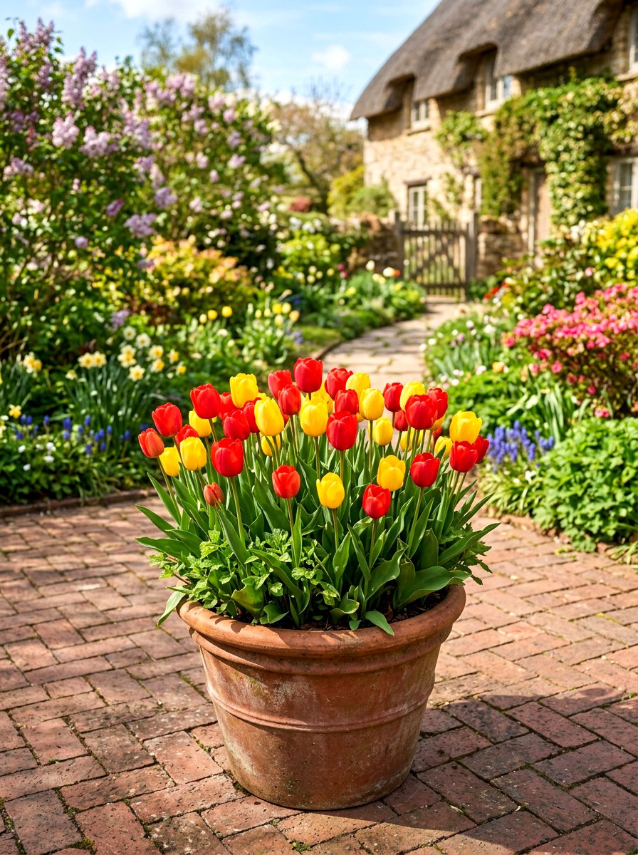 Spring tulip planter - 25 Spring Planter Ideas