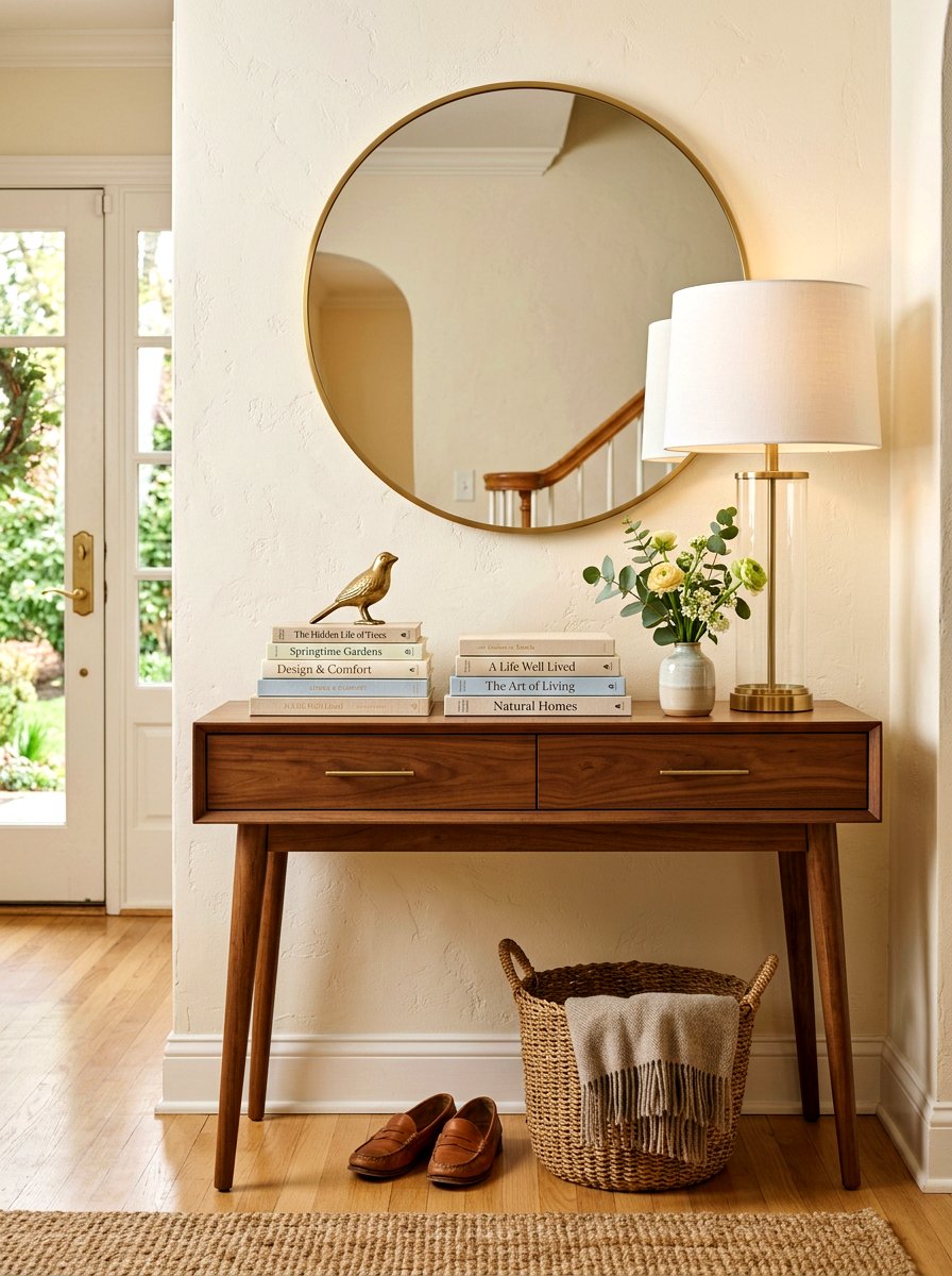 Stacked Books Spring Entry - 25 Spring Entry Table Arrangement Ideas