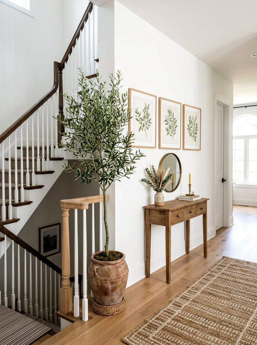 Staircase landing decor - 25 Spring Modern Farmhouse Decor Ideas