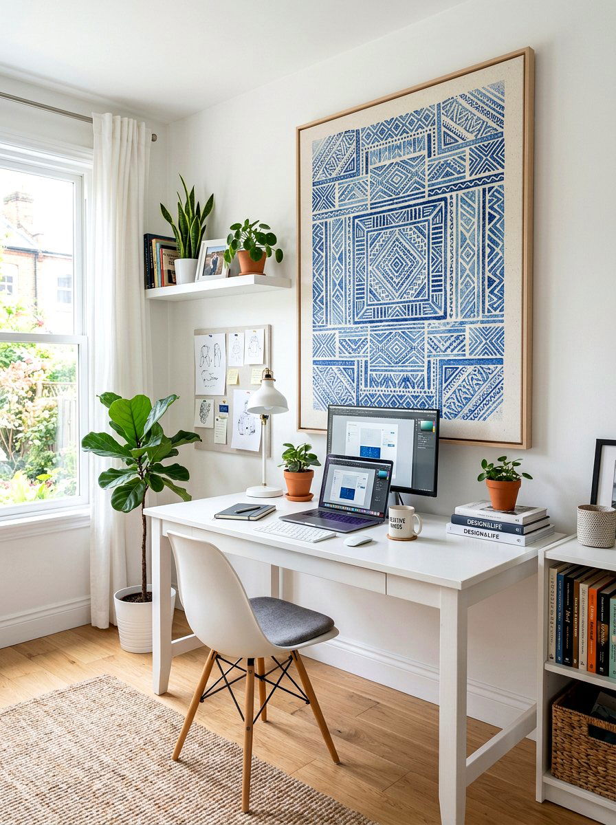 Stamped Canvas Wall Art - 25 Spring Stamped Decor Ideas