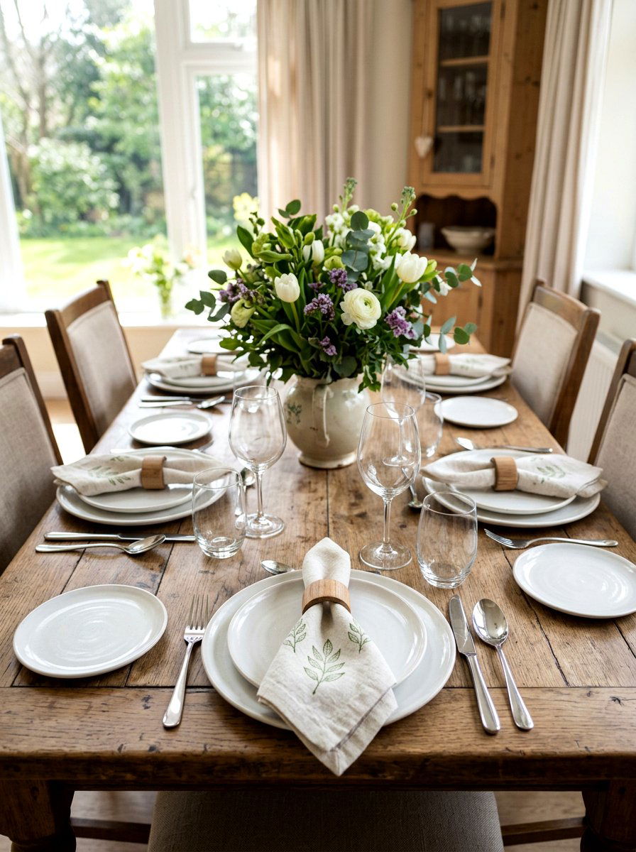 Stamped Linen Napkins - 25 Spring DIY Craft Ideas