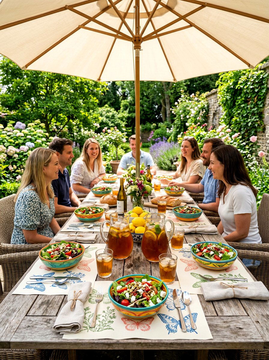 Stamped Paper Placemats - 25 Spring Stamped Decor Ideas