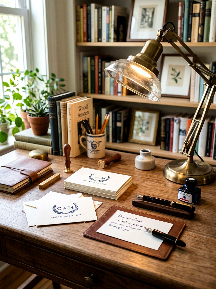 Stamped Stationery Note Cards - 25 Spring Stamped Decor Ideas