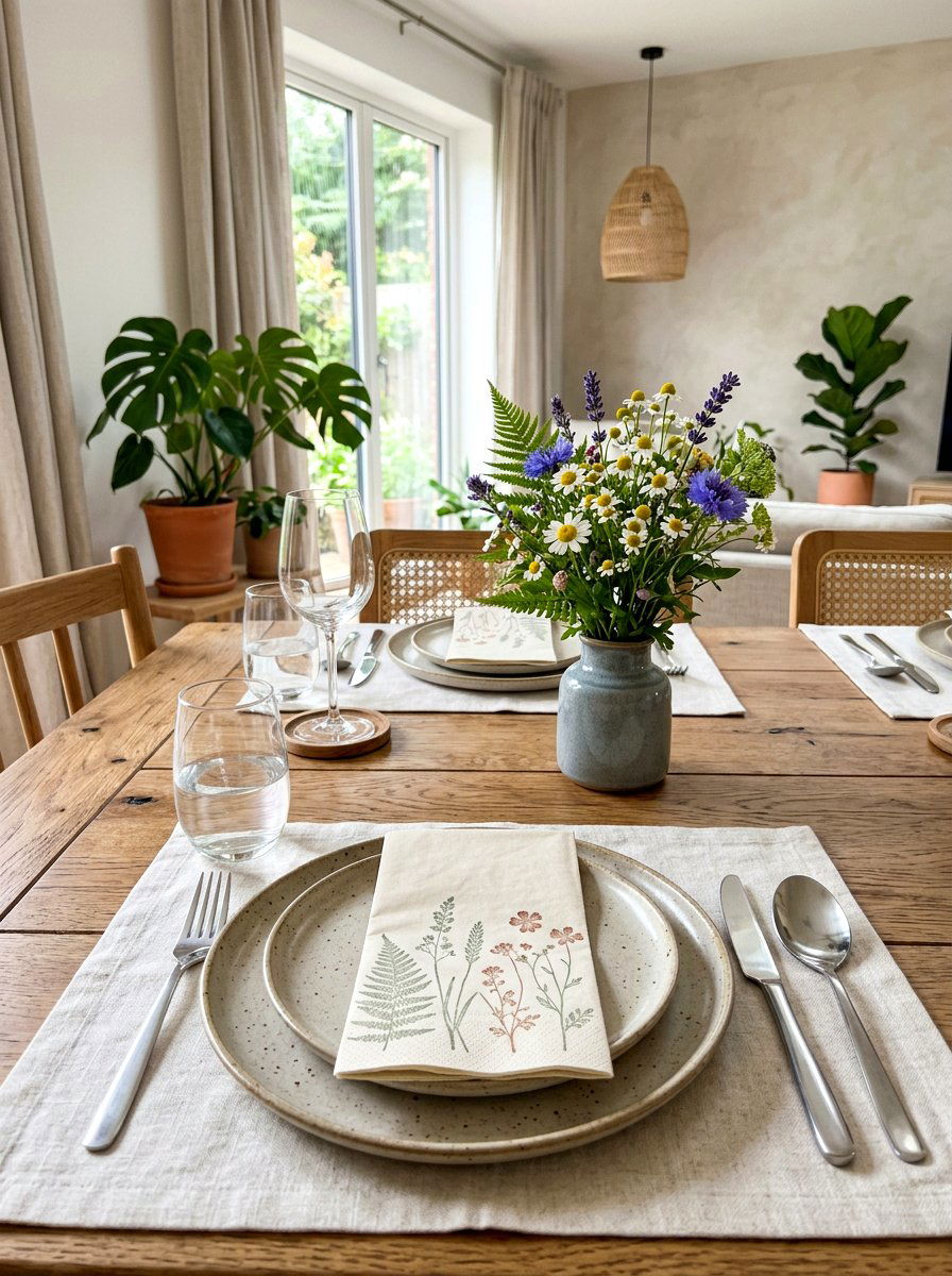 Stamped paper napkins - 25 Spring Paper Craft Ideas