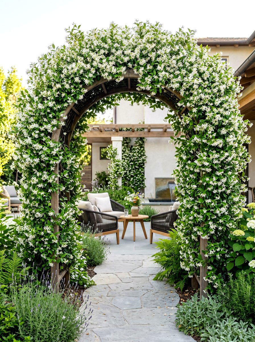 Star Jasmine Arch - 25 Spring Arbor Decor Ideas