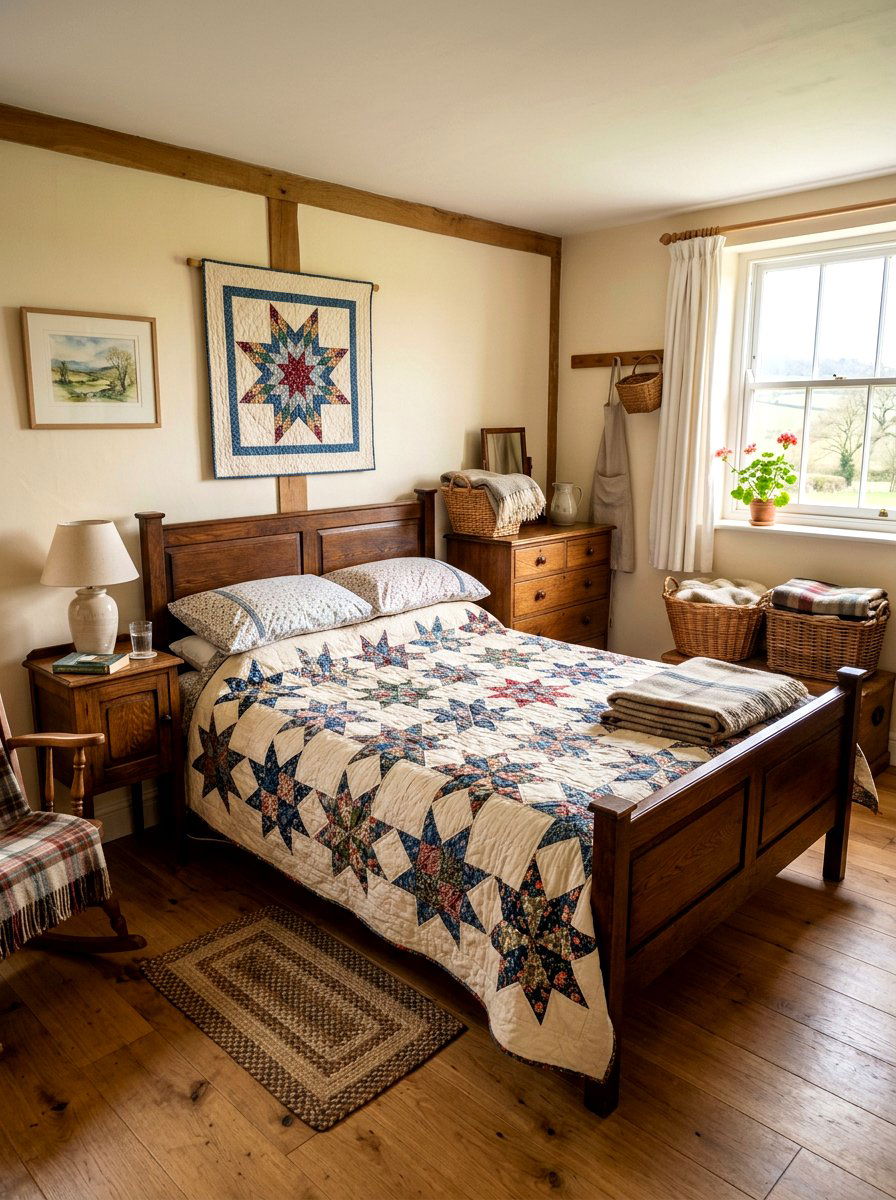 Star Patchwork Quilt - 25 Spring Quilt Ideas