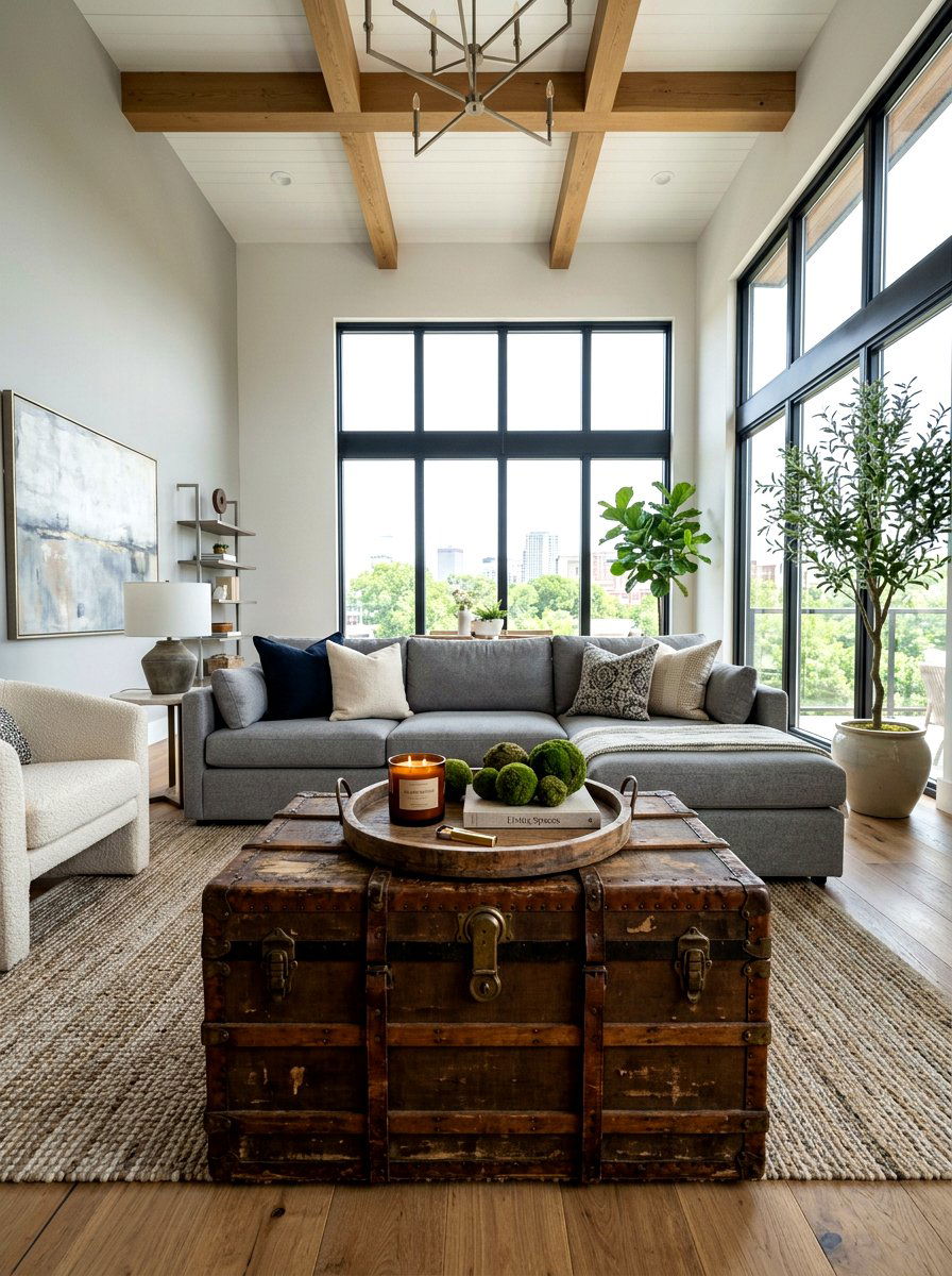 Steamer Trunk Coffee Table - 25 Spring Trunk Decor Ideas