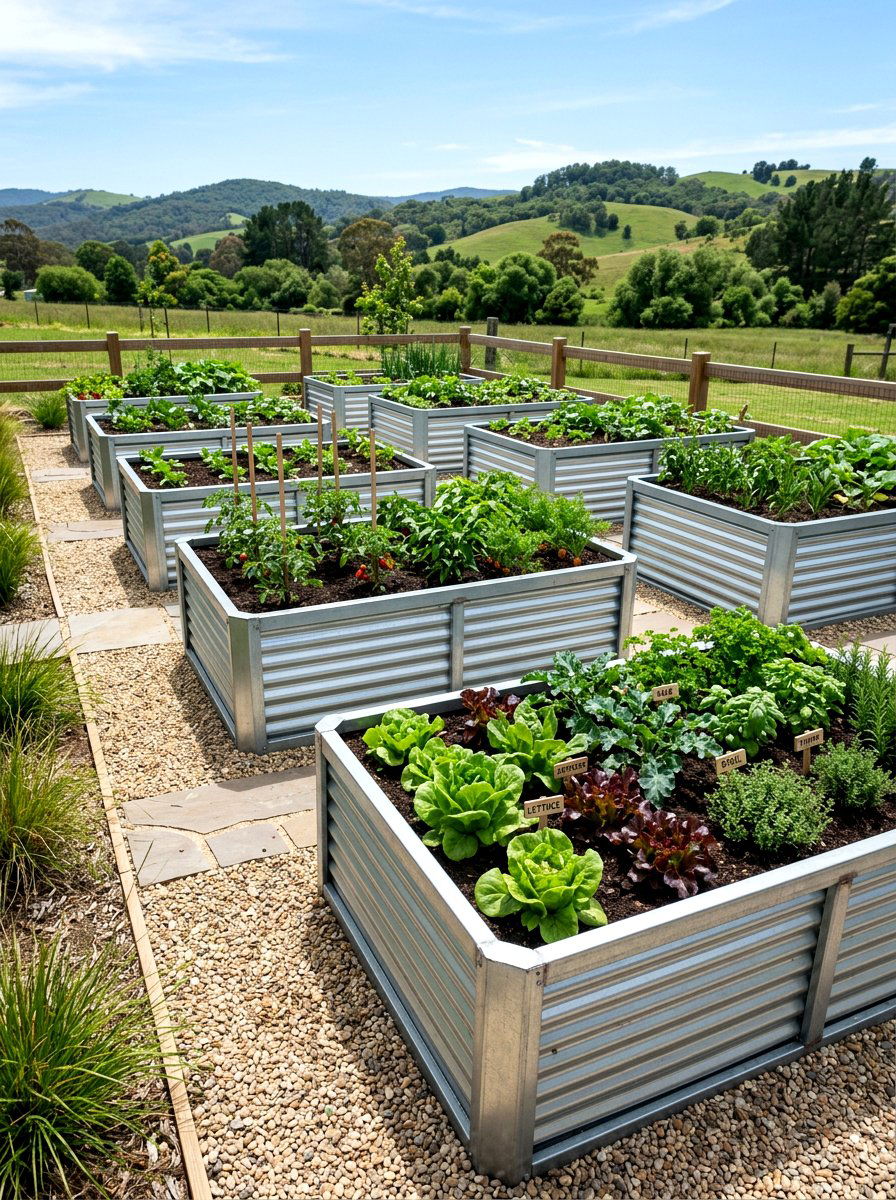 Steel Raised Garden Beds - 25 Spring Metal Garden Decor Ideas