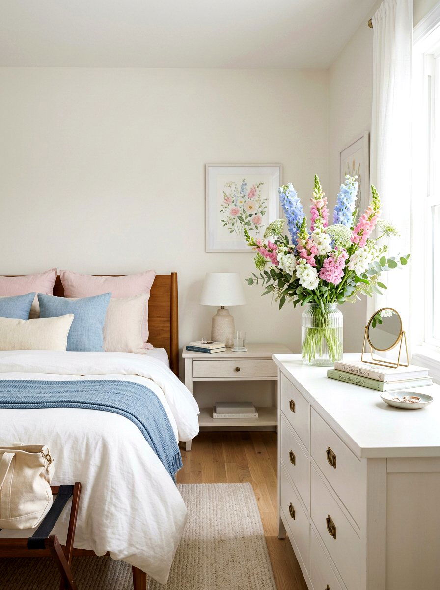 Stock Flower and Snapdragon Arrangement - 25 Spring Mixed Bouquet Ideas