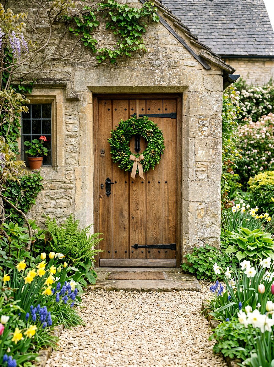 Stone Cottage Door - 25 Spring Cottage Door Ideas