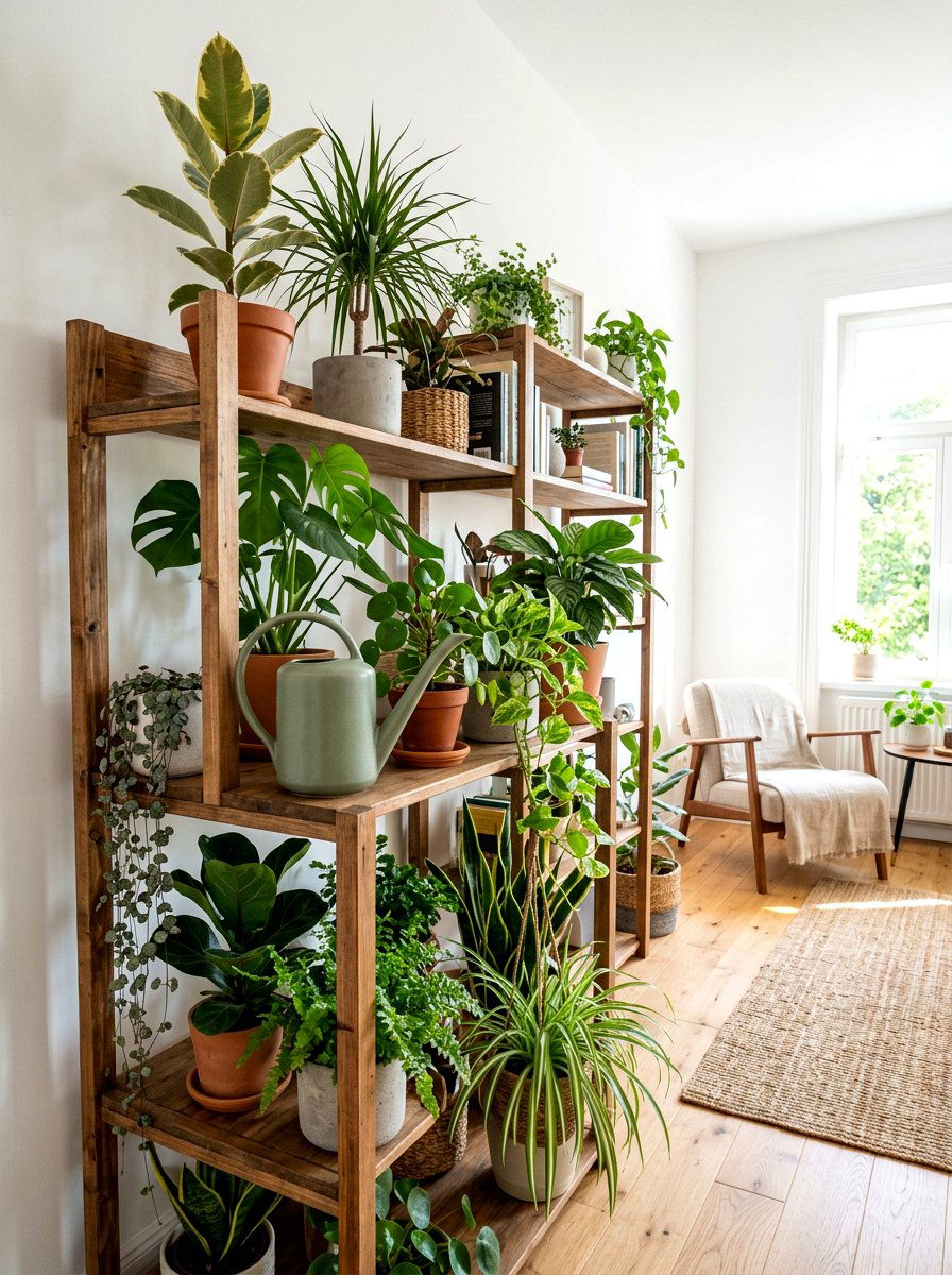 Stoneware Watering Can - 25 Spring Stoneware Decor Ideas